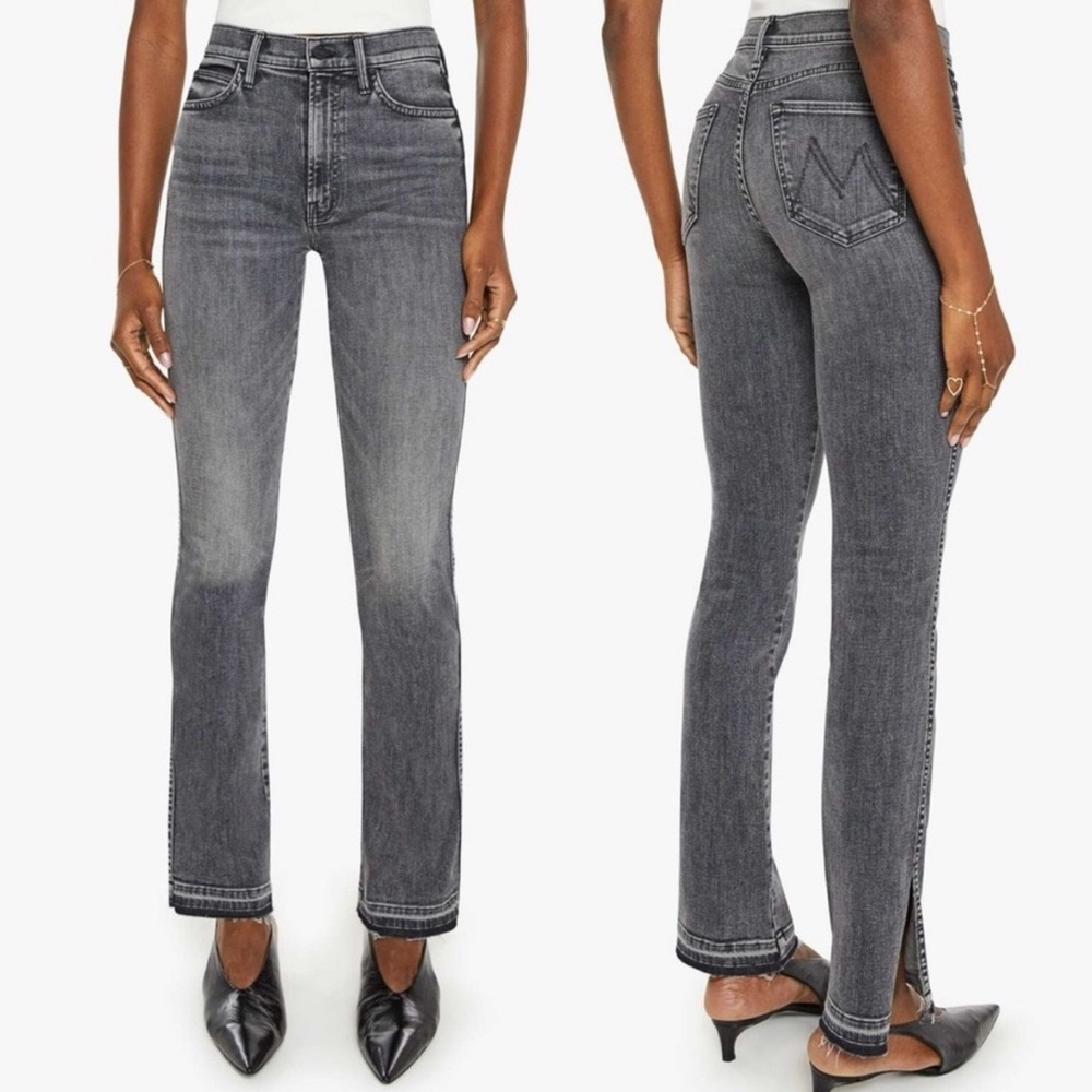 NWT Mother High Waisted Rascal Slice Undone Straight Leg Jeans Friday The 13th - Picture 2 of 11
